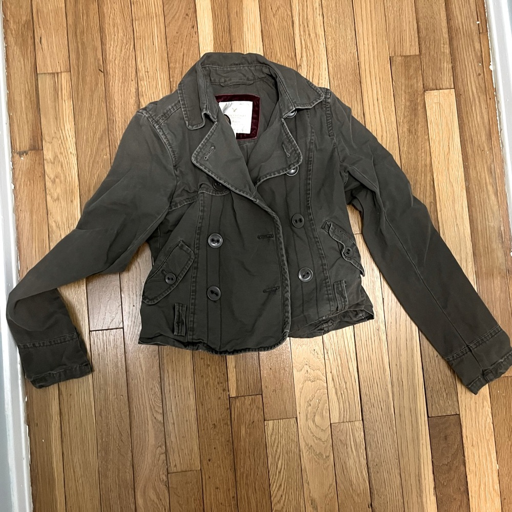 A&E army green bomber jacket